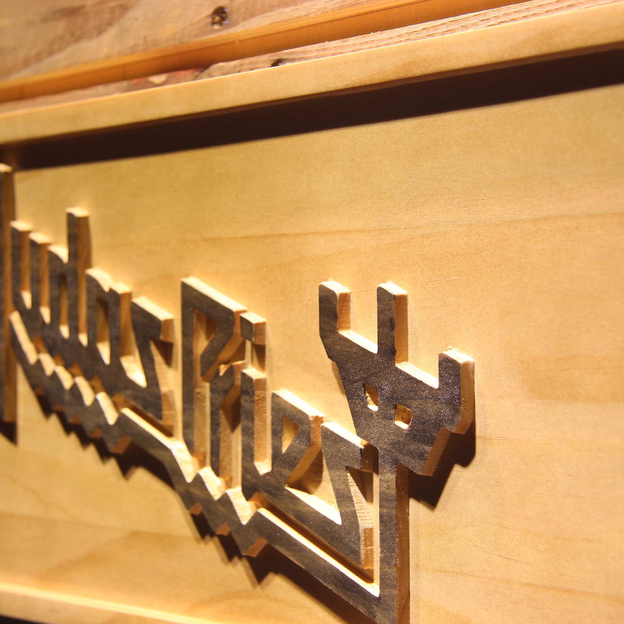 Judas Priest Music 3D Wooden Engrave Sign