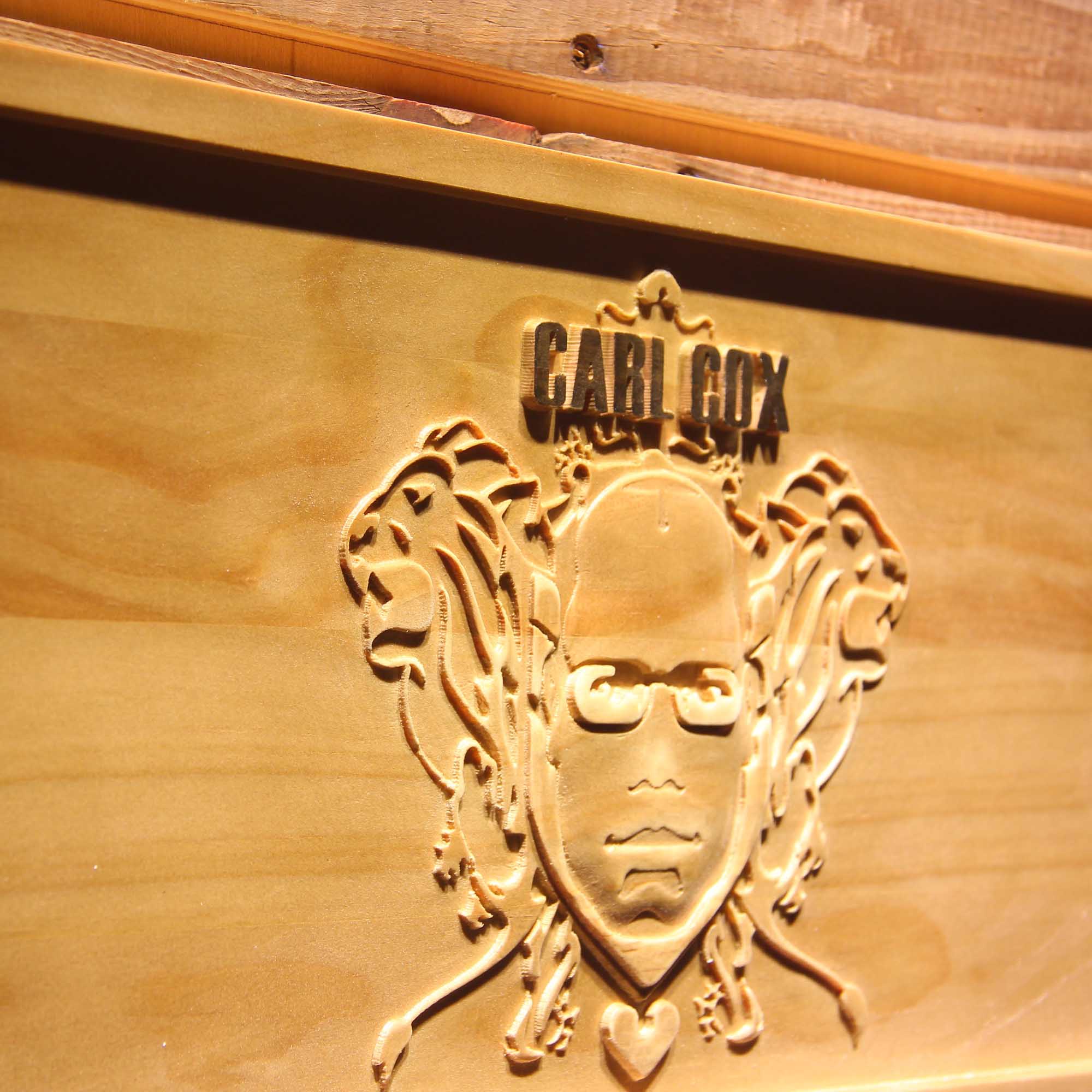 Carl Cox Music 3D Wooden Engrave Sign