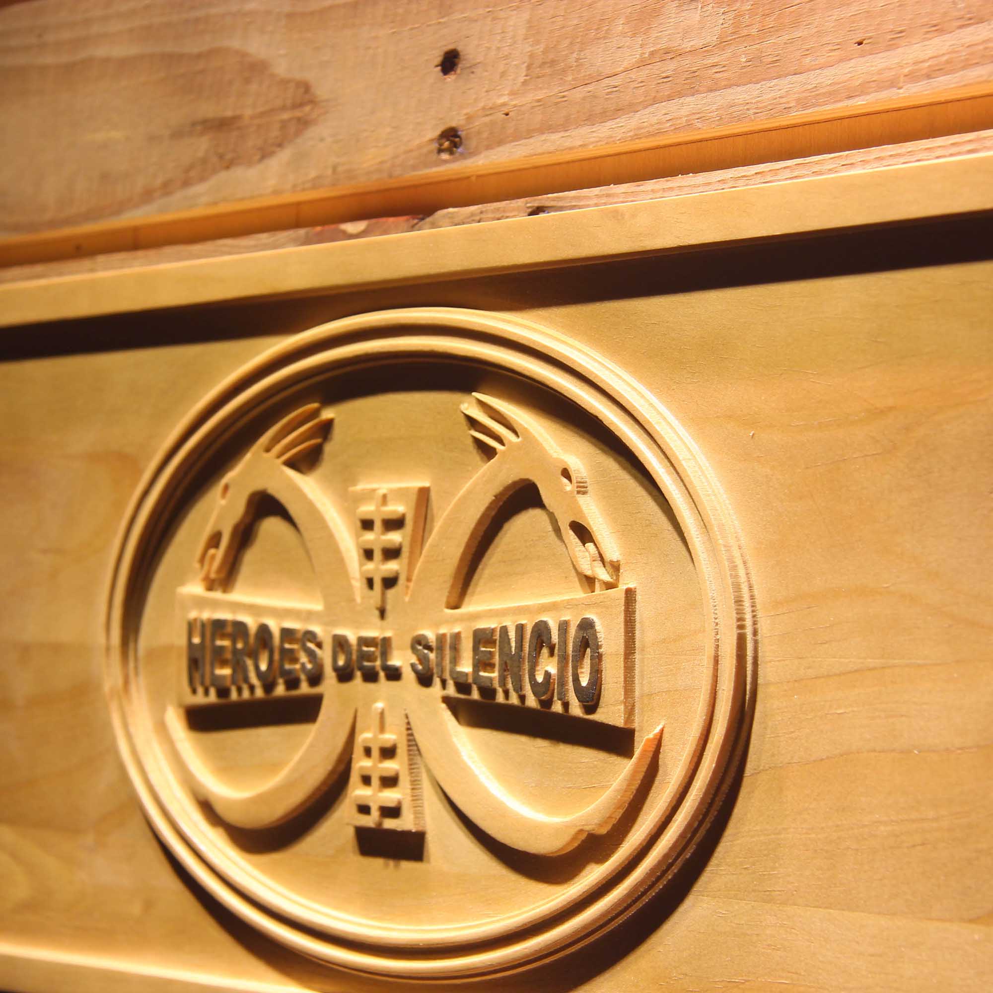 Heroes Del Silencio Rock Band 3D Wooden Engrave Sign