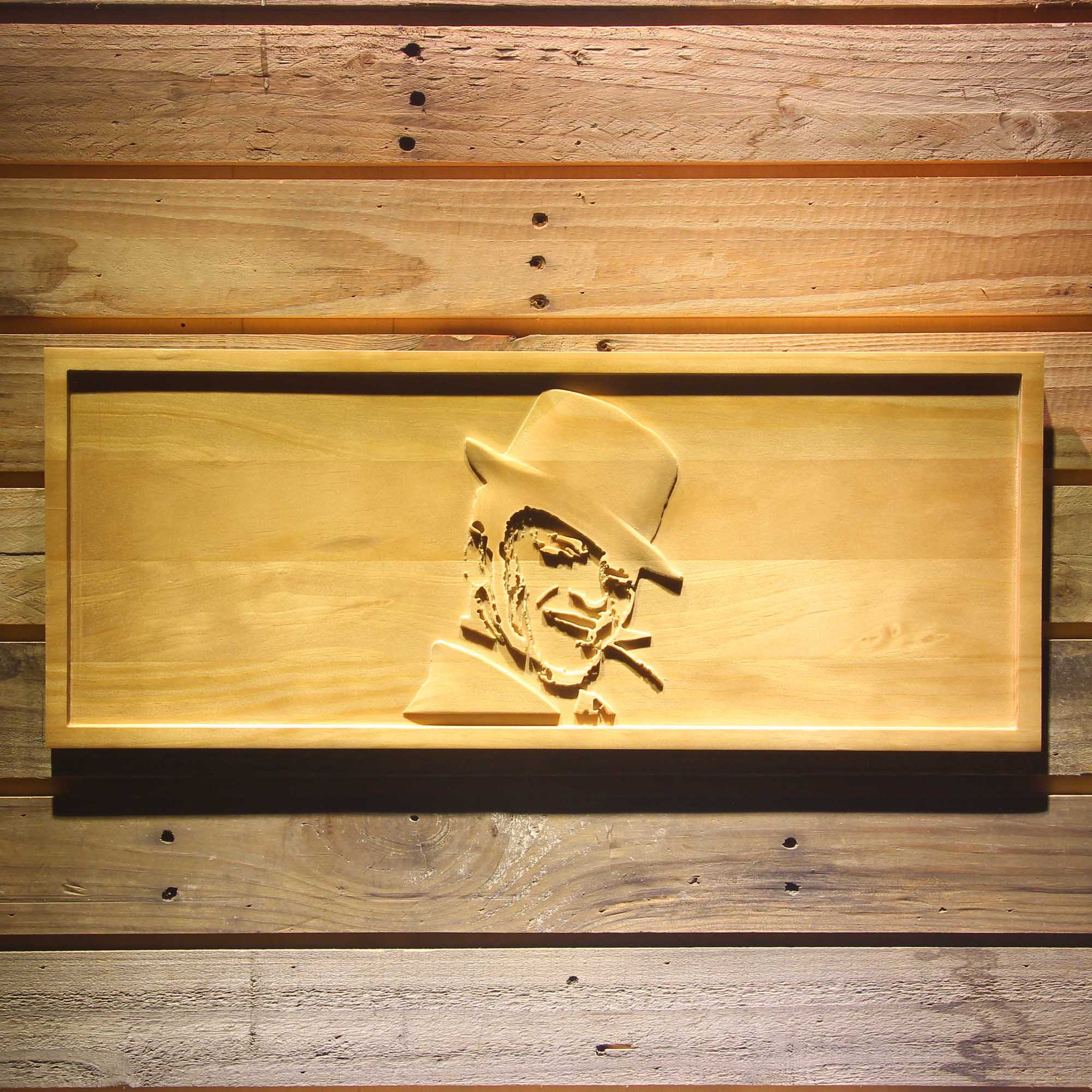 Frank Sinatra Singer 3D Wooden Engrave Sign