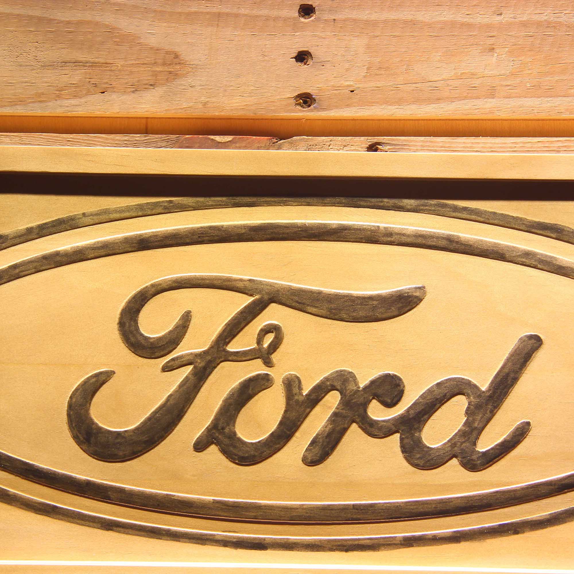 Ford 3D Wooden Engrave Sign