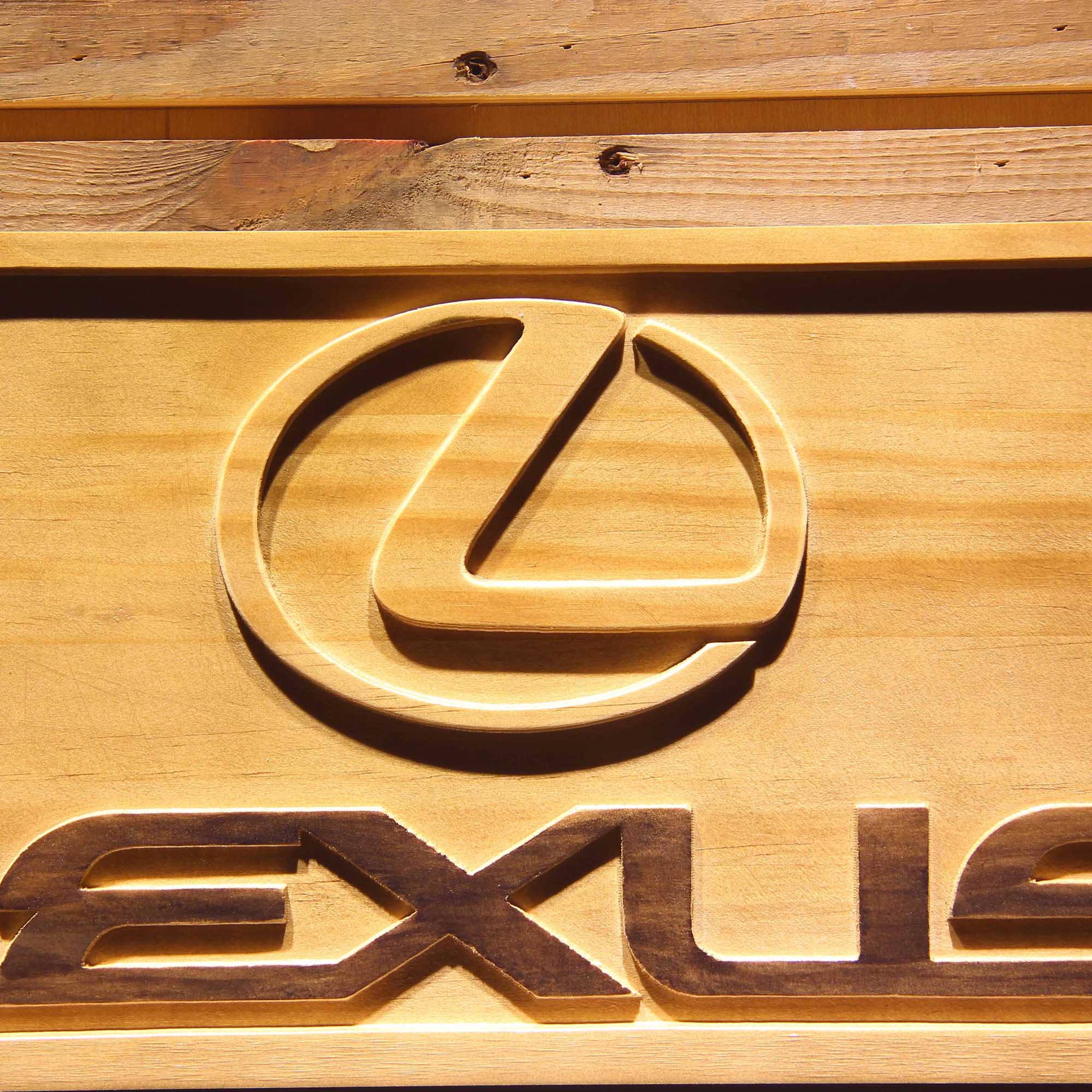 Lexus 3D Wooden Engrave Sign