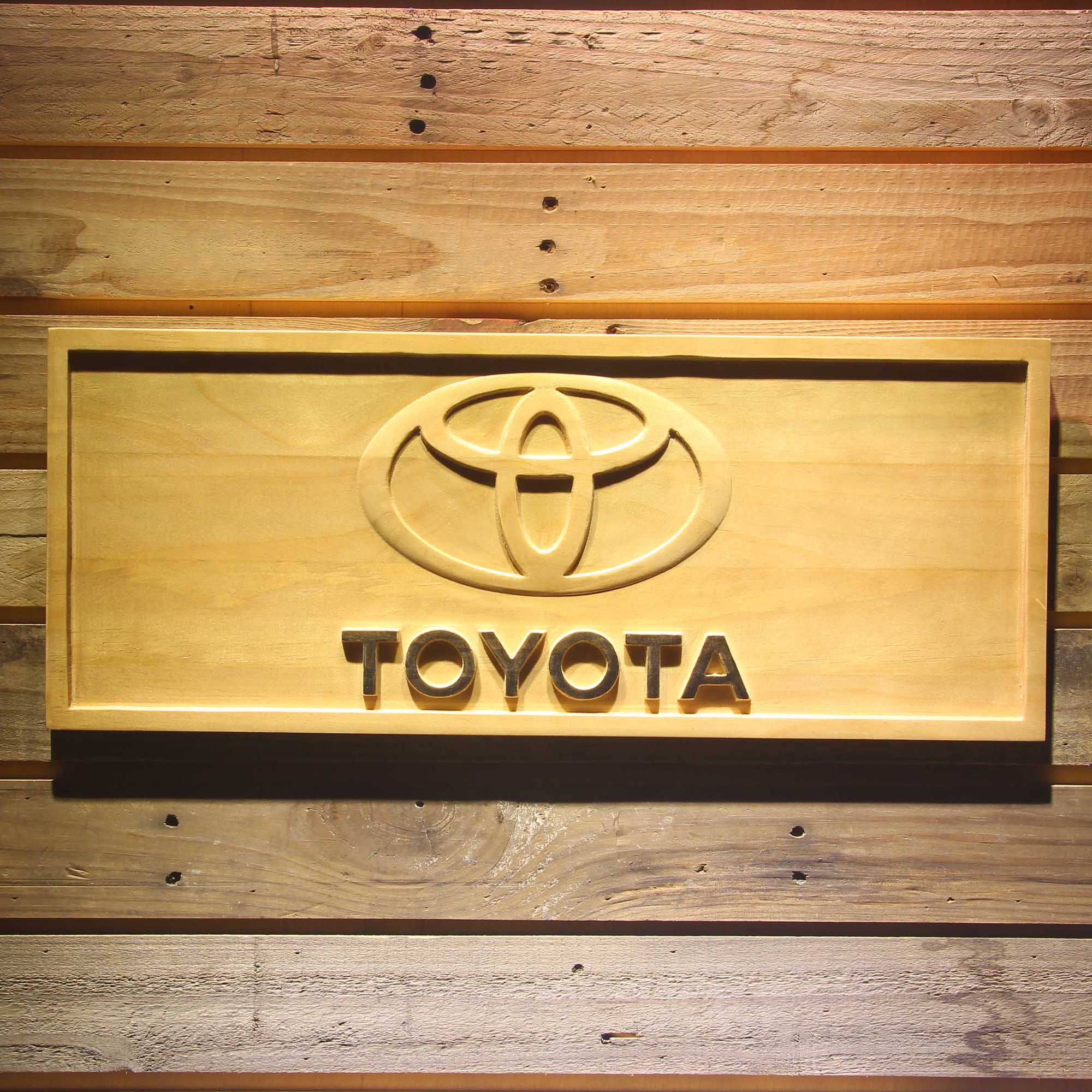 Toyota 3D Wooden Engrave Sign