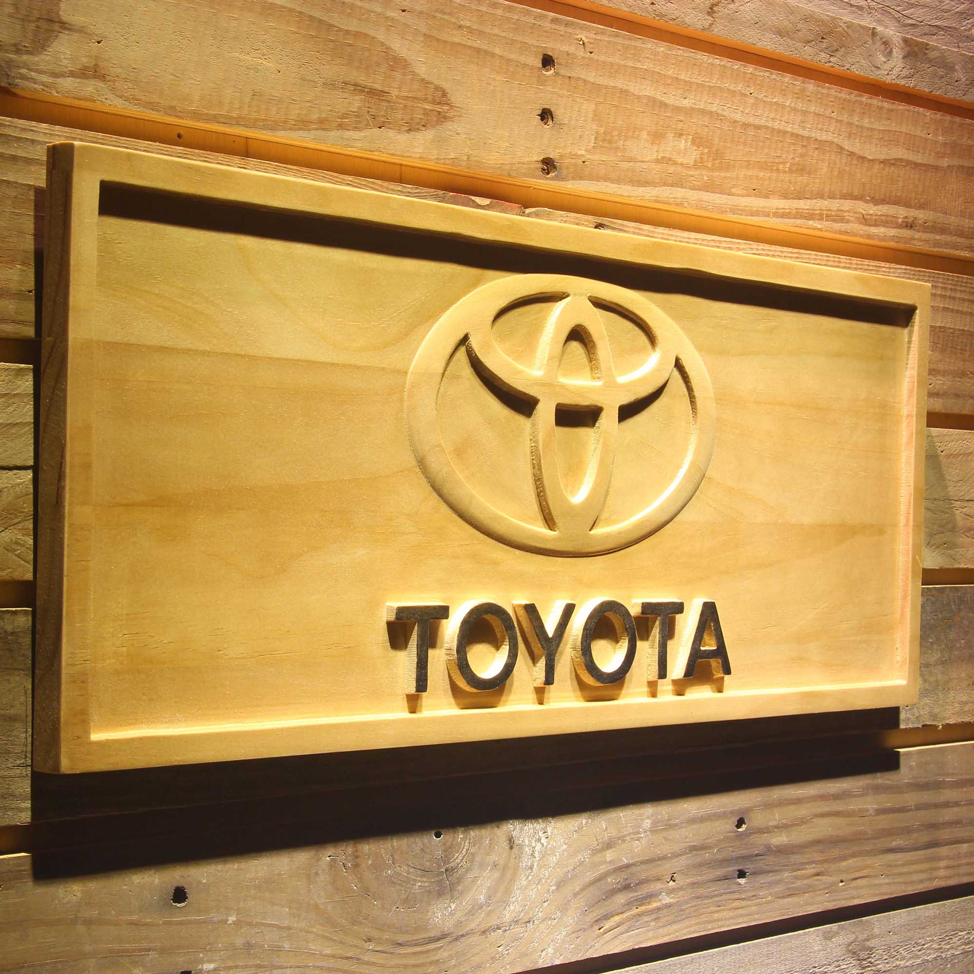 Toyota 3D Wooden Engrave Sign