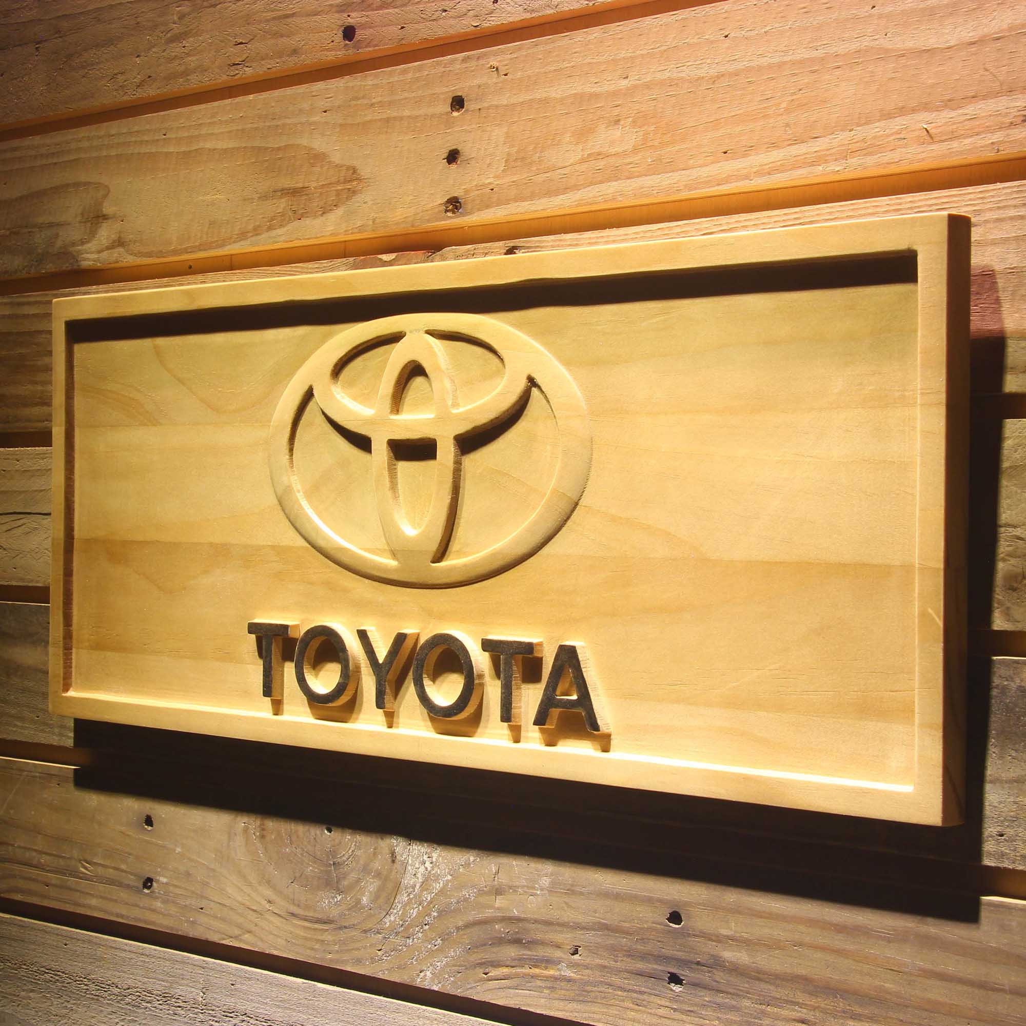 Toyota 3D Wooden Engrave Sign