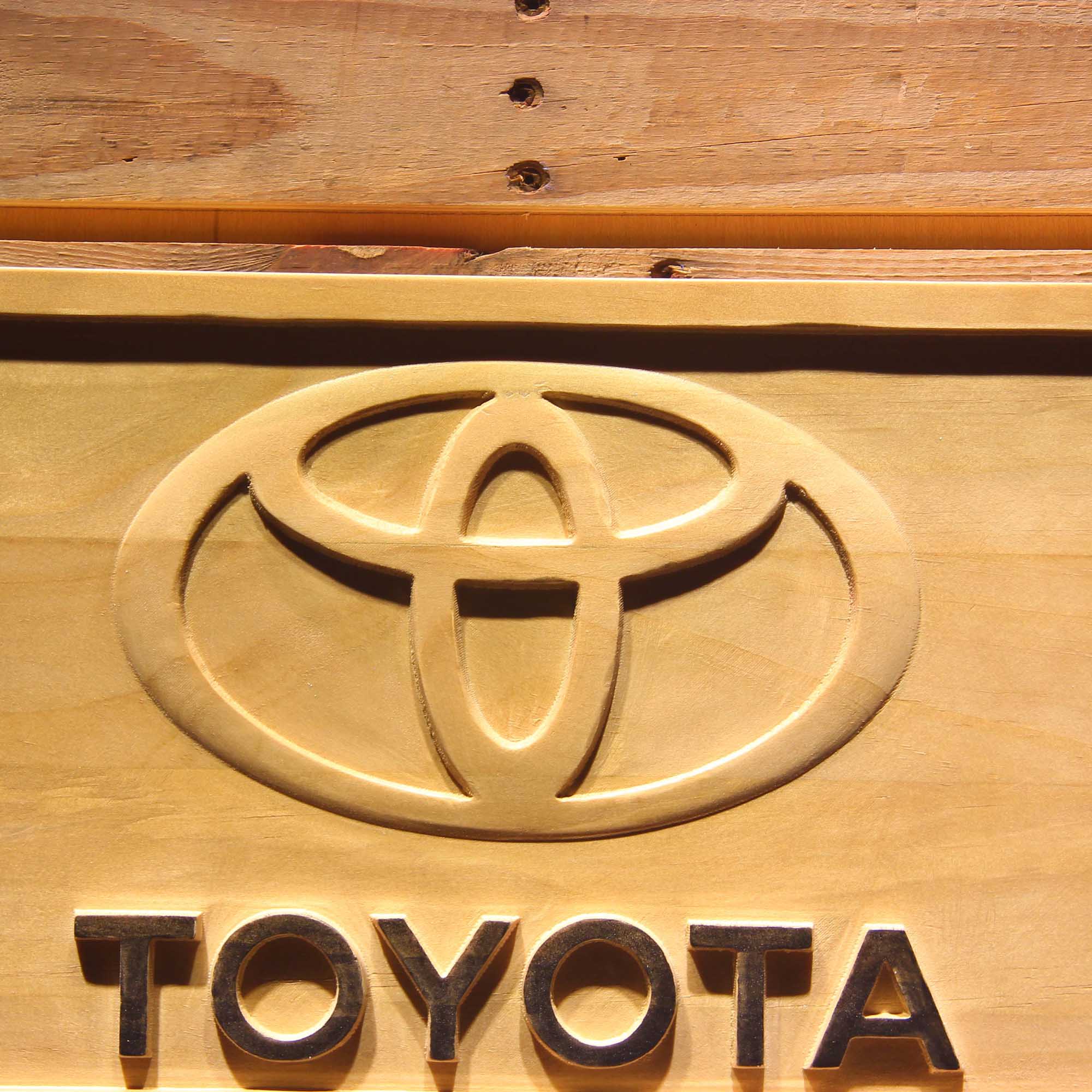 Toyota 3D Wooden Engrave Sign