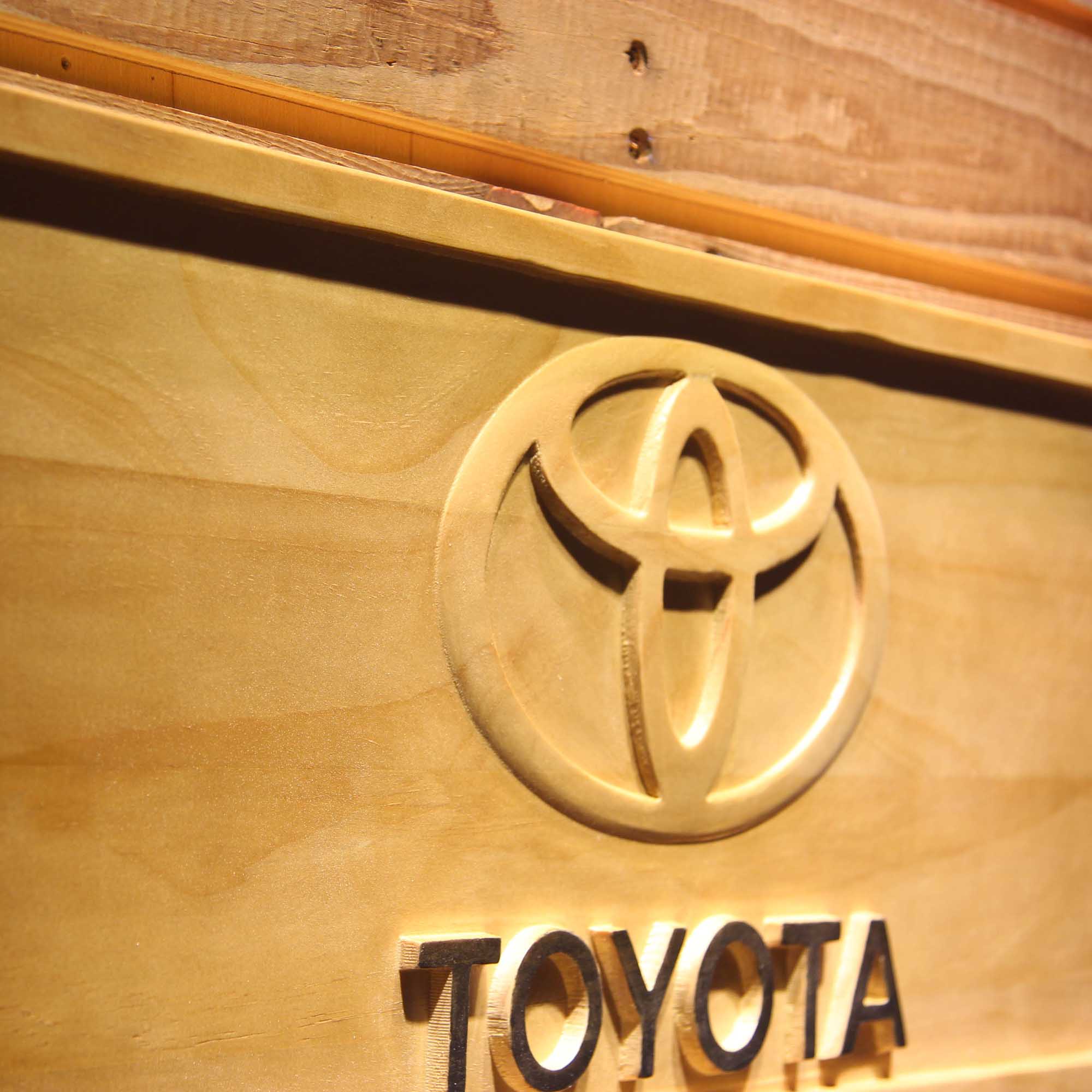 Toyota 3D Wooden Engrave Sign