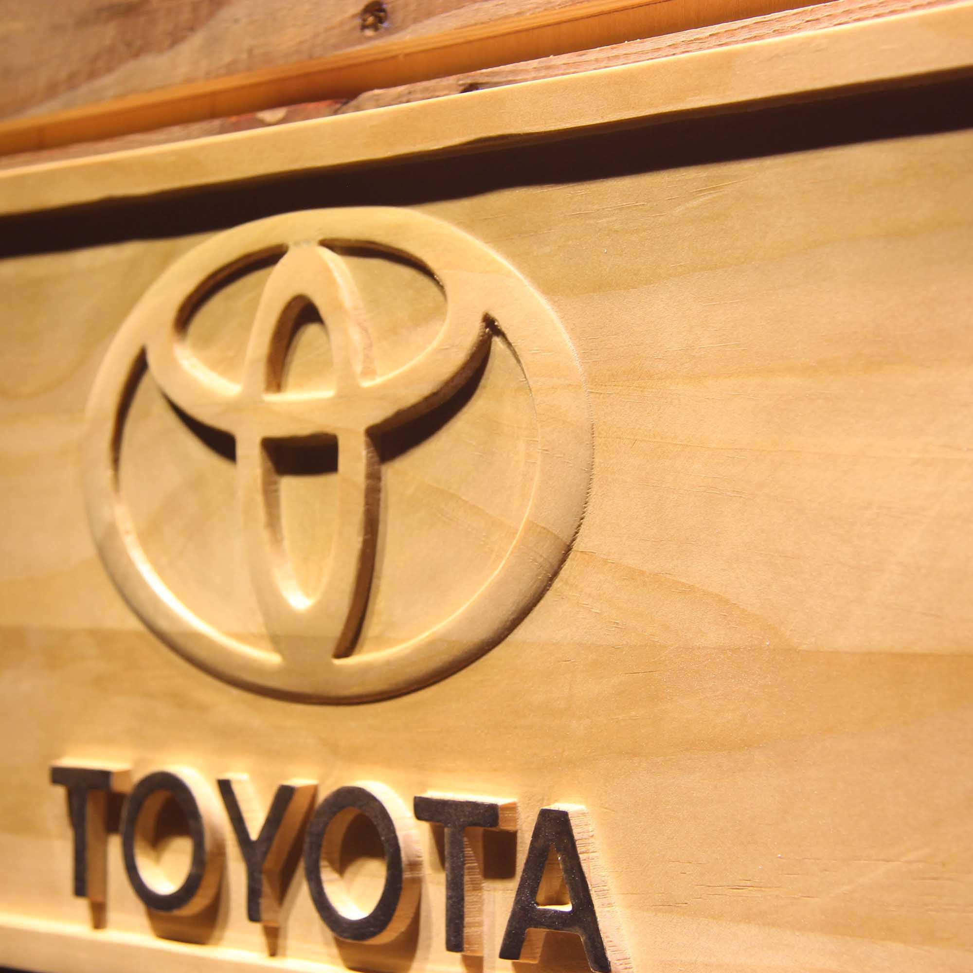 Toyota 3D Wooden Engrave Sign