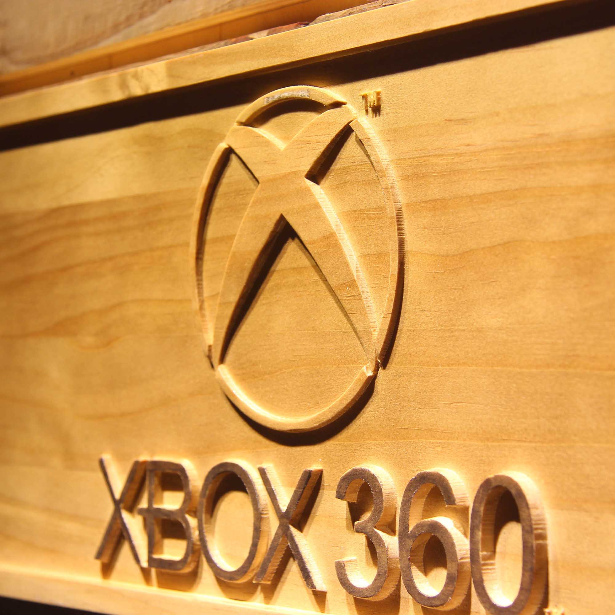 Xbox 360 Game Room 3D Wooden Engrave Sign