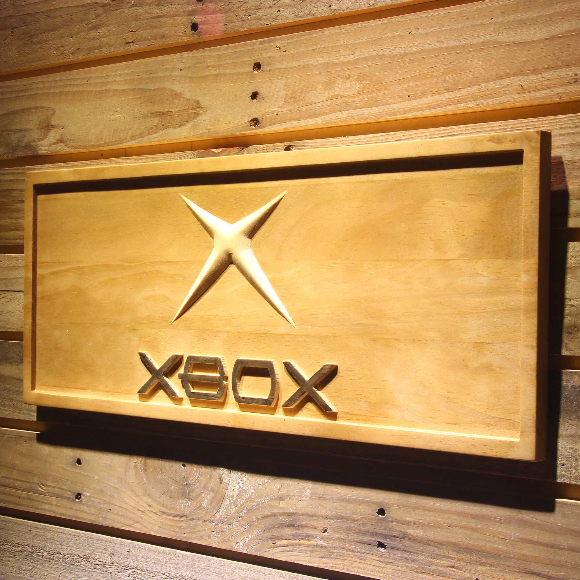 Xbox Game Room 3D Wooden Engrave Sign