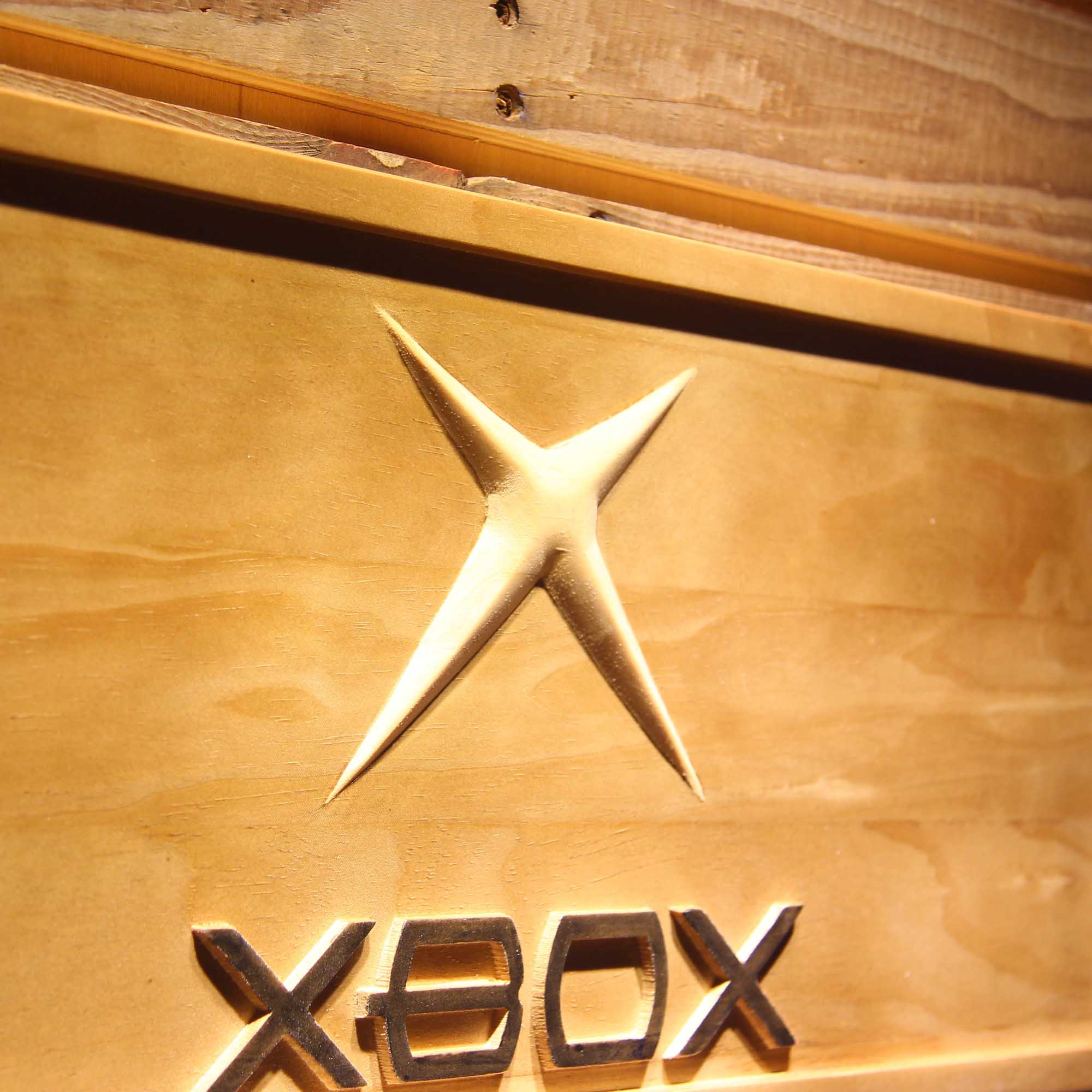 Xbox Game Room 3D Wooden Engrave Sign