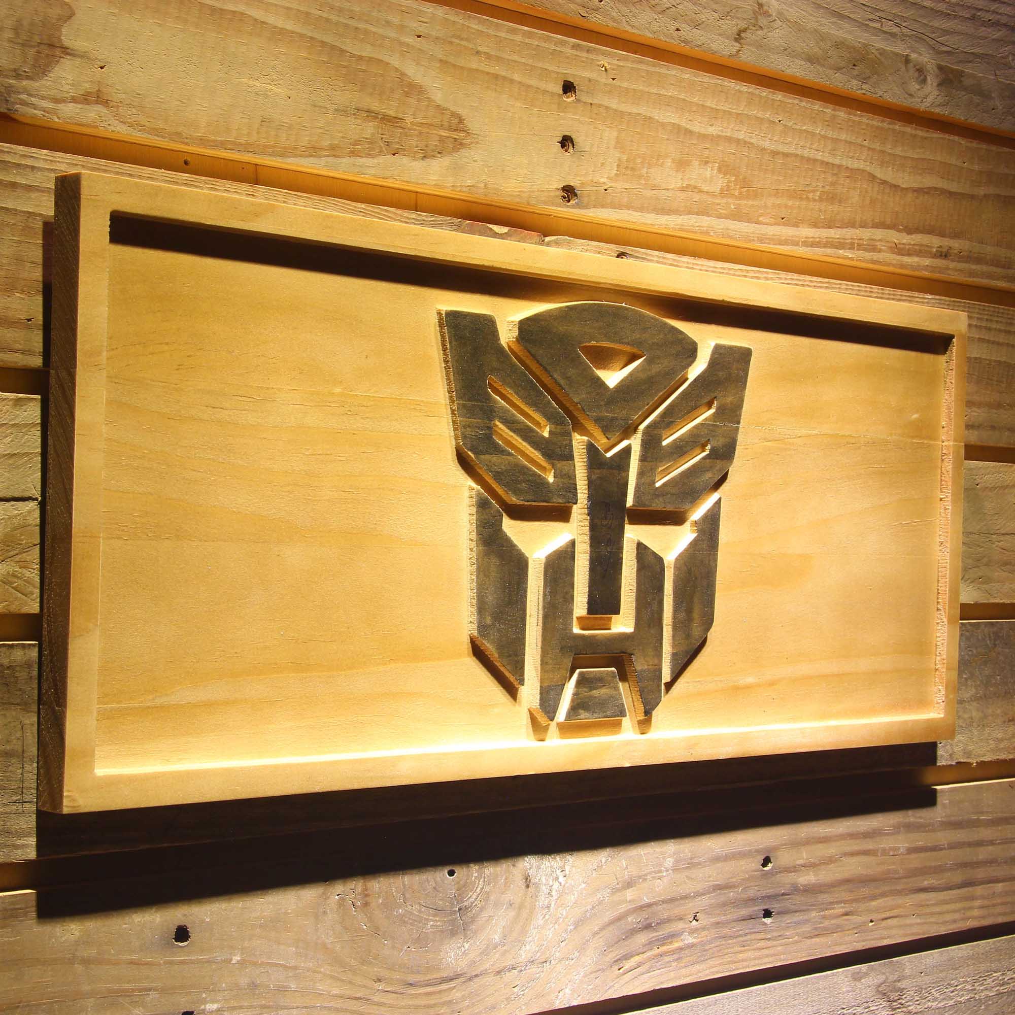 Transformers Autobot TF Super Robot 3D Wooden Engrave Sign