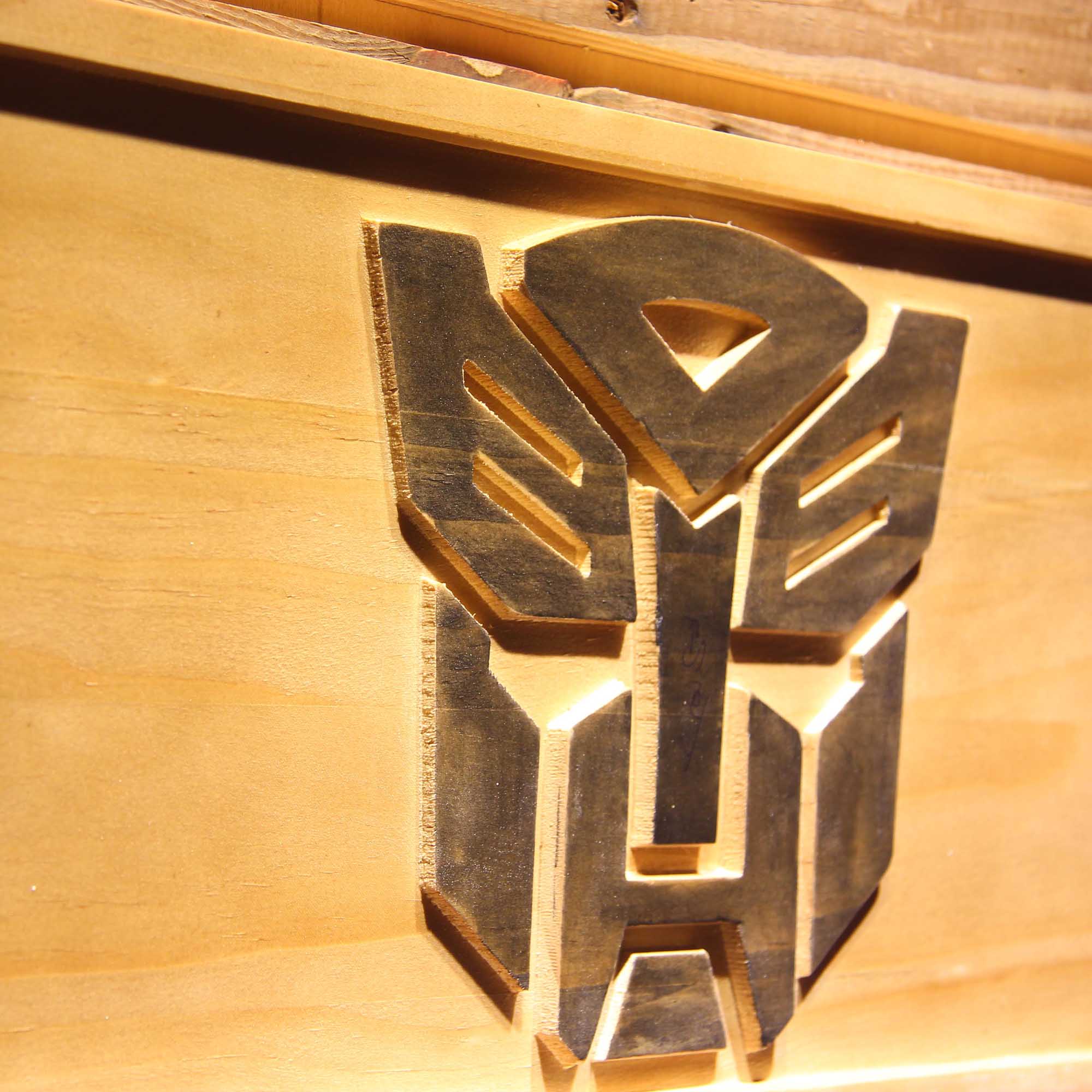 Transformers Autobot TF Super Robot 3D Wooden Engrave Sign