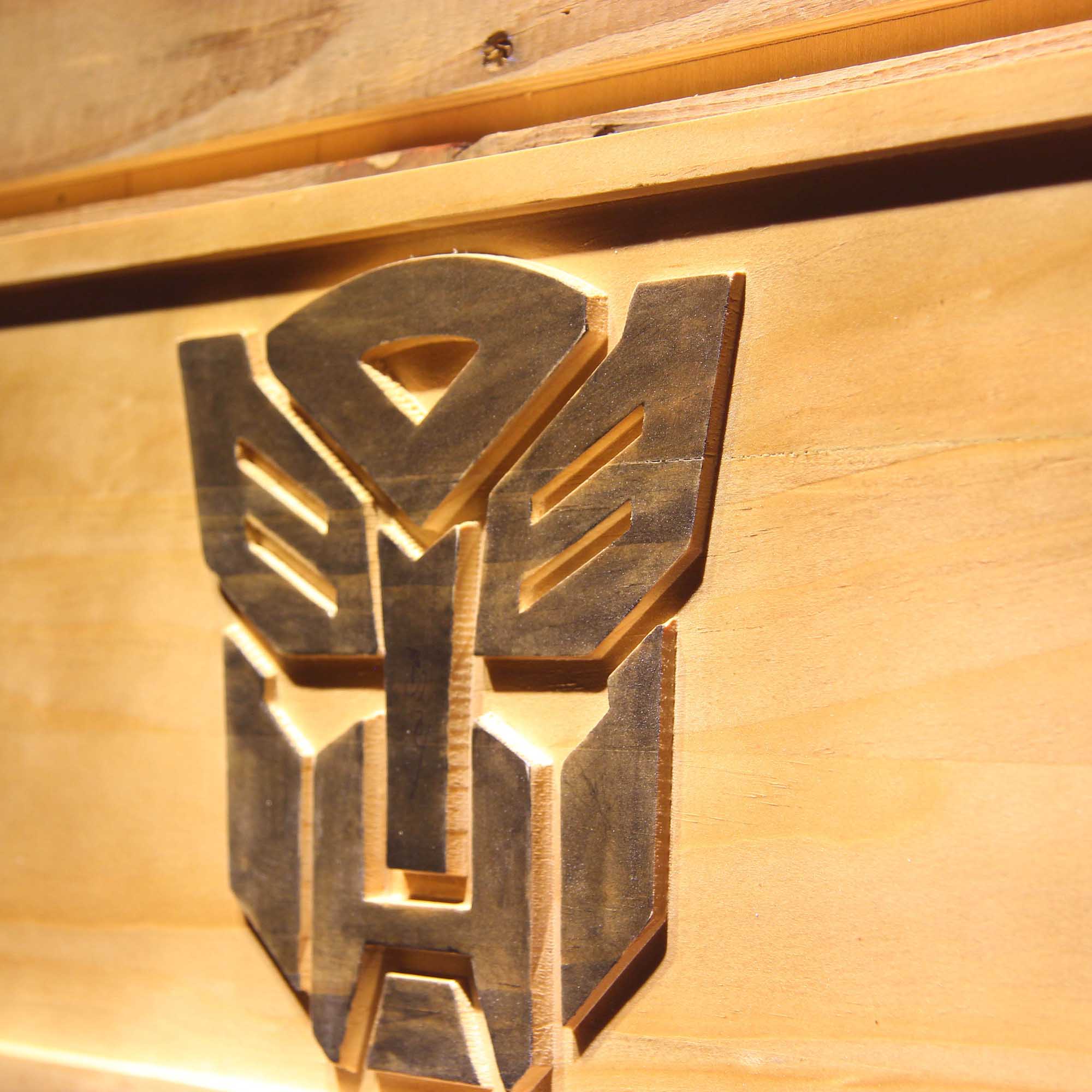 Transformers Autobot TF Super Robot 3D Wooden Engrave Sign