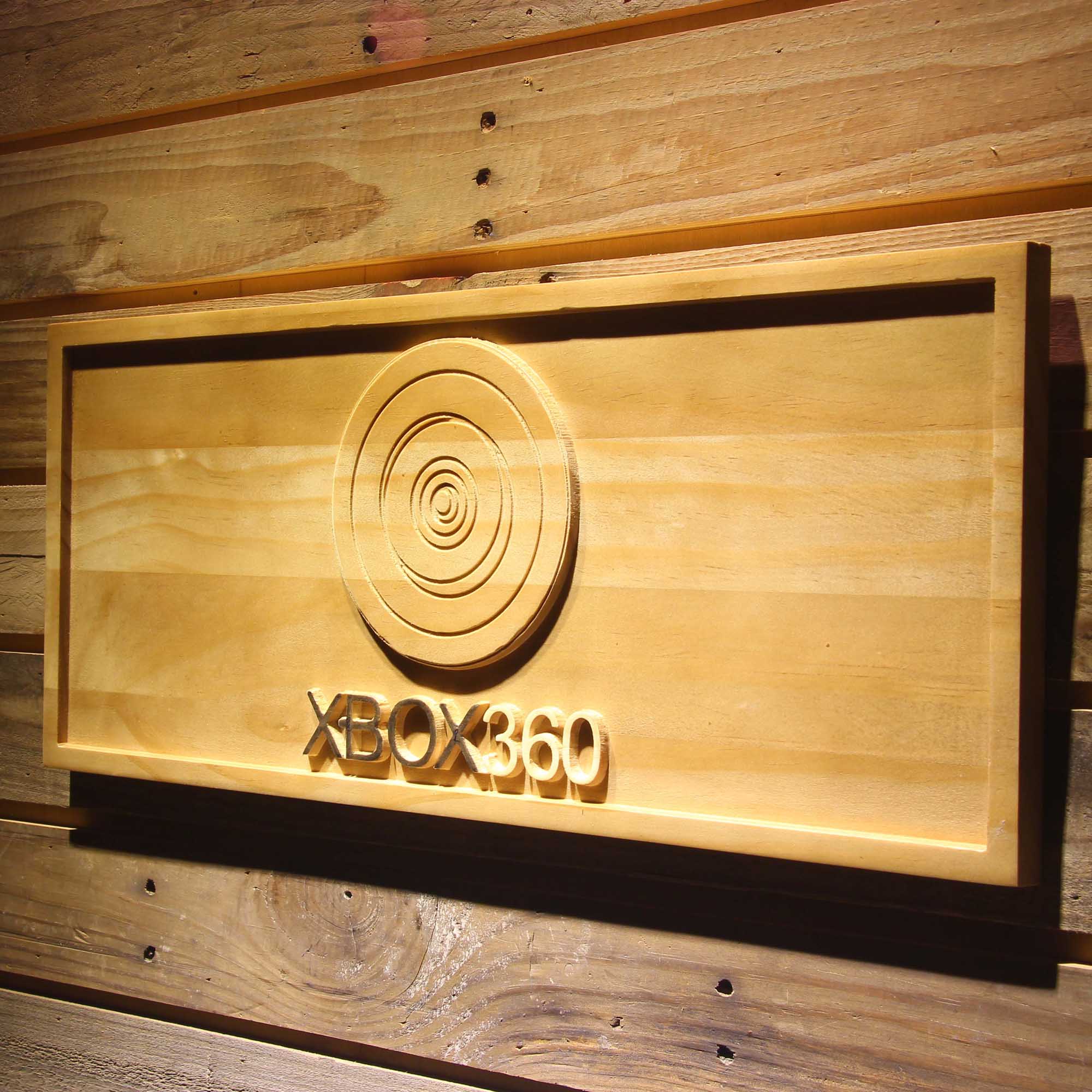 Xbox 360 Man Cave 3D Wooden Engrave Sign