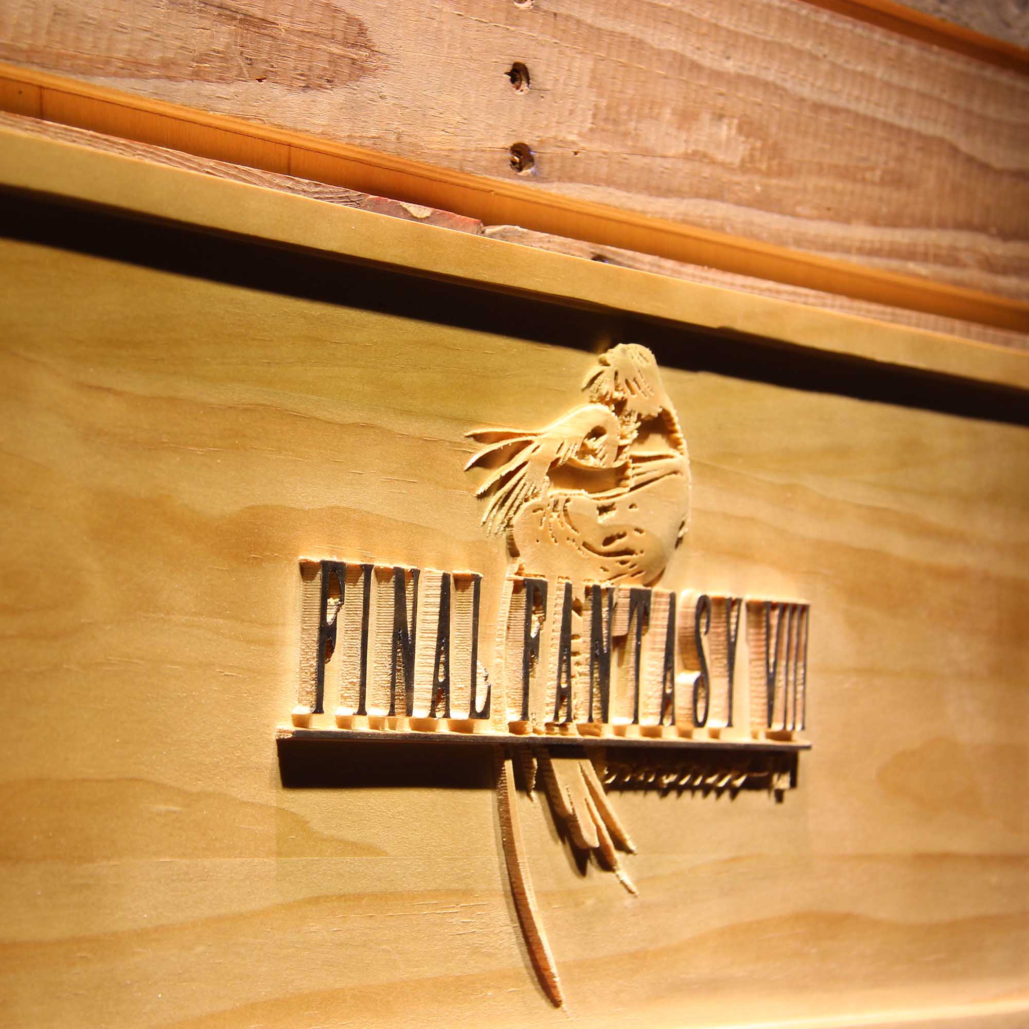 Final Fantasy VIII FF8 PS2 3D Wooden Engrave Sign