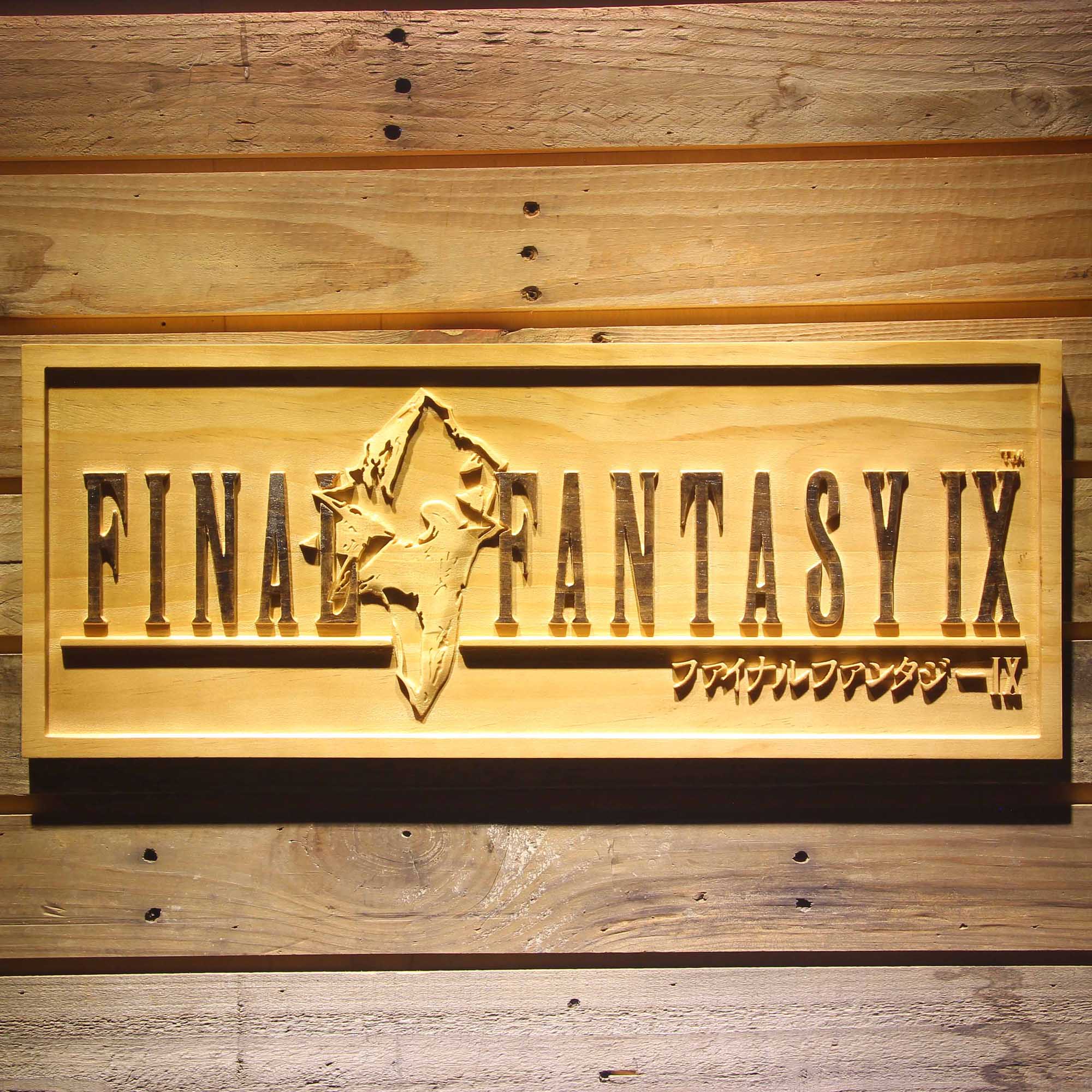 Final Fantasy IX TV Game 3D Wooden Engrave Sign