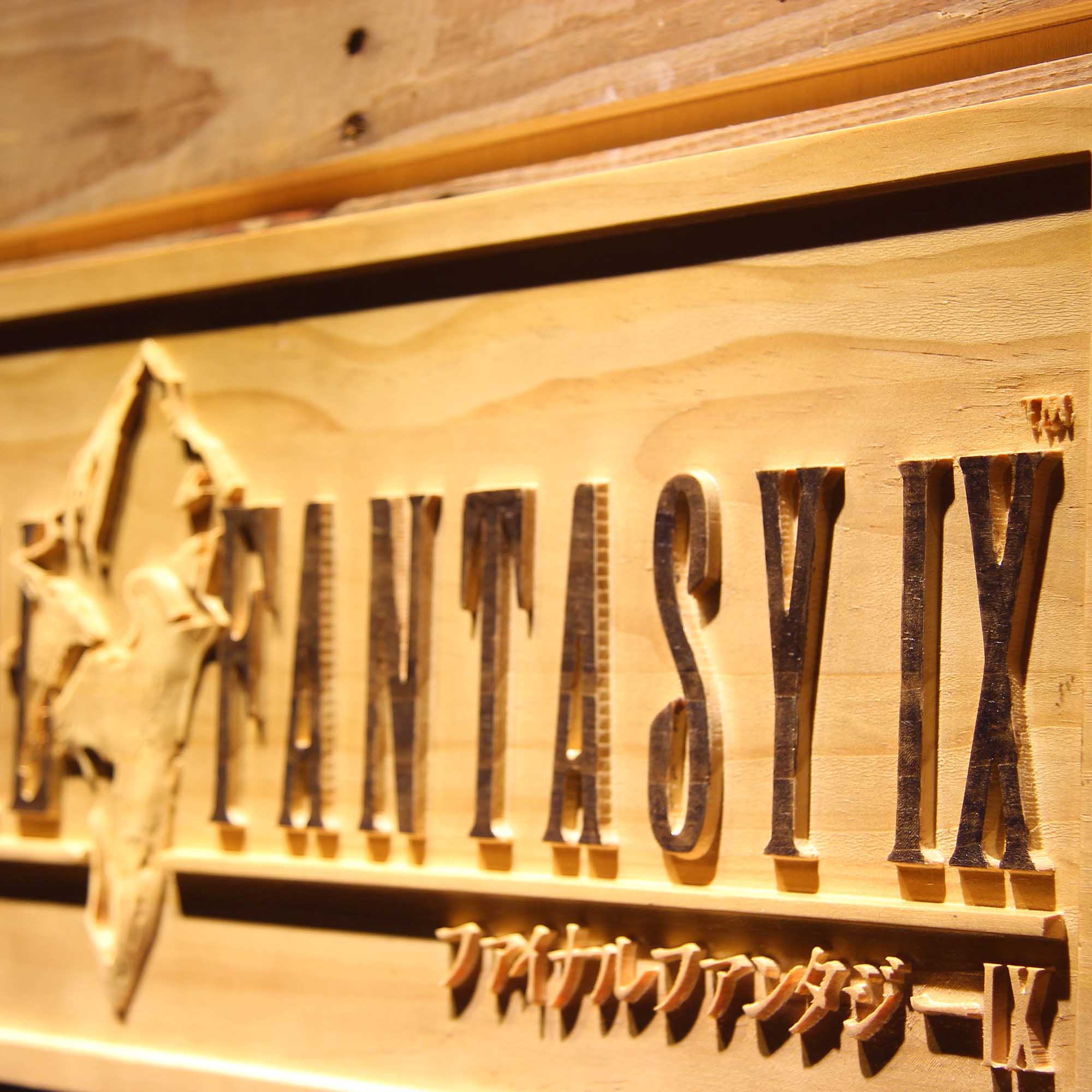 Final Fantasy IX TV Game 3D Wooden Engrave Sign