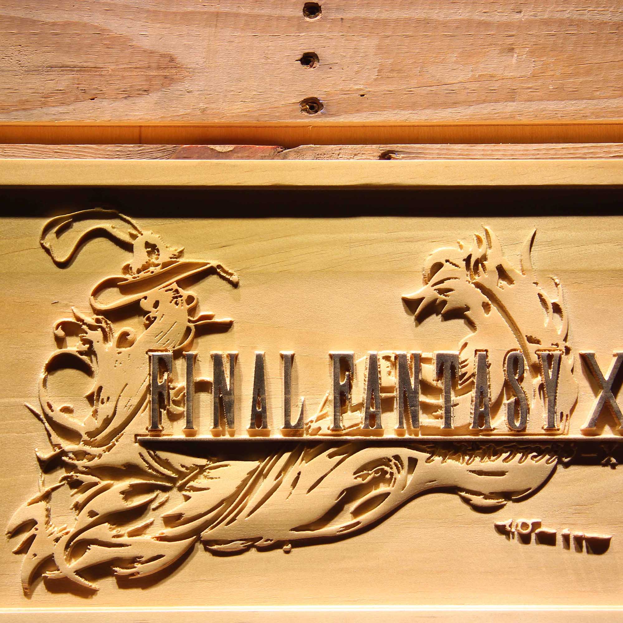 Final Fantasy X FF10 3D Wooden Engrave Sign