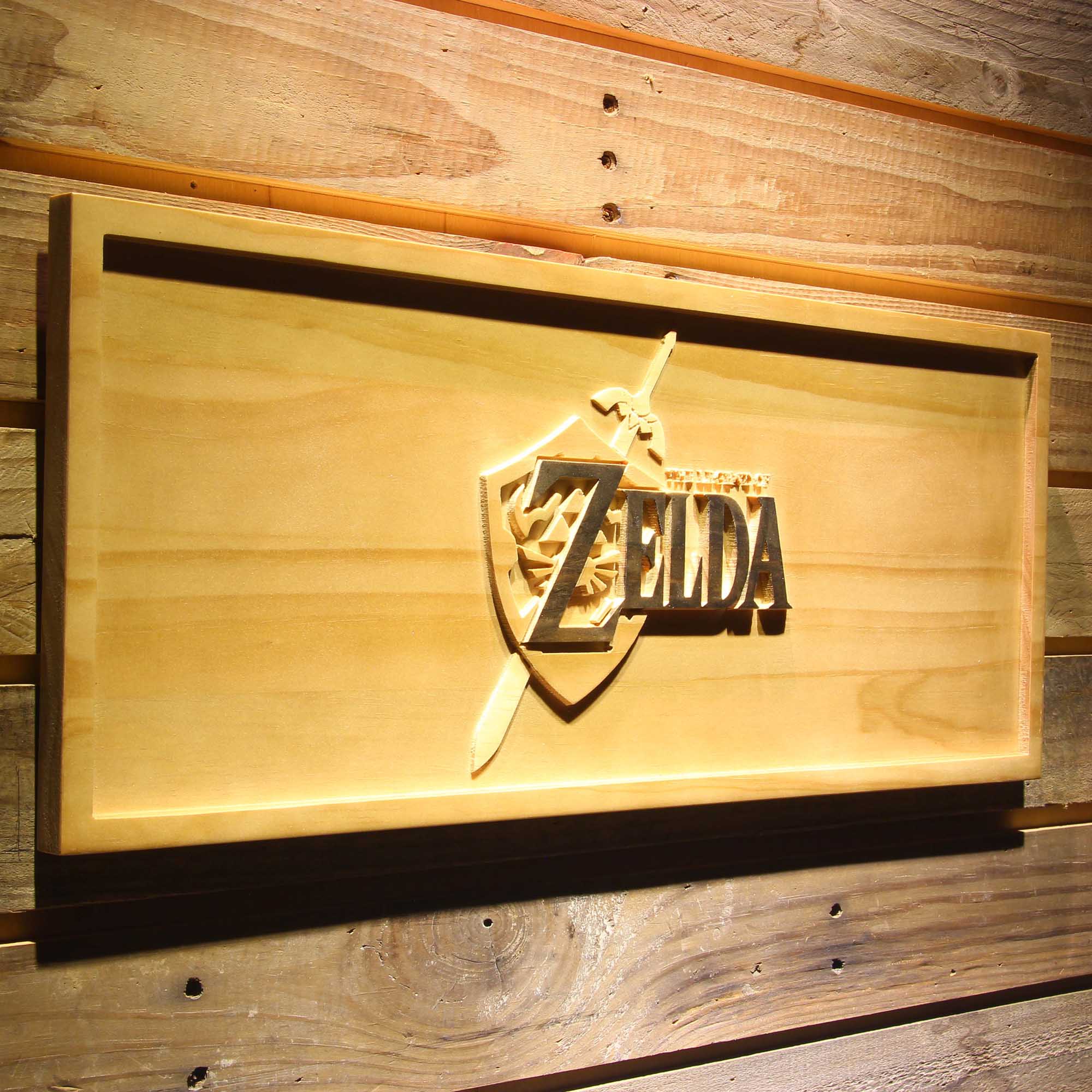 The Legend of Zelda Game 3D Wooden Engrave Sign