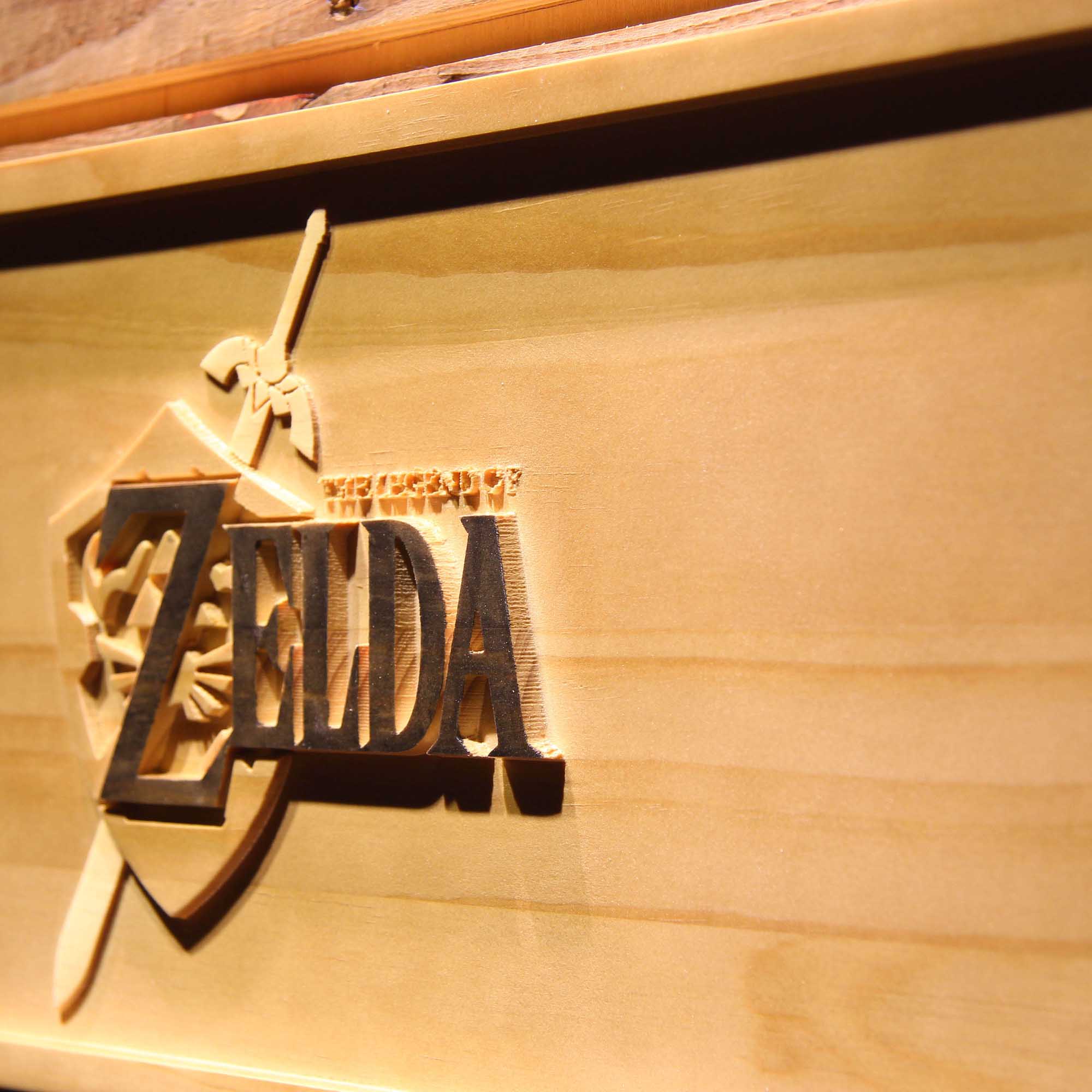 The Legend of Zelda Game 3D Wooden Engrave Sign