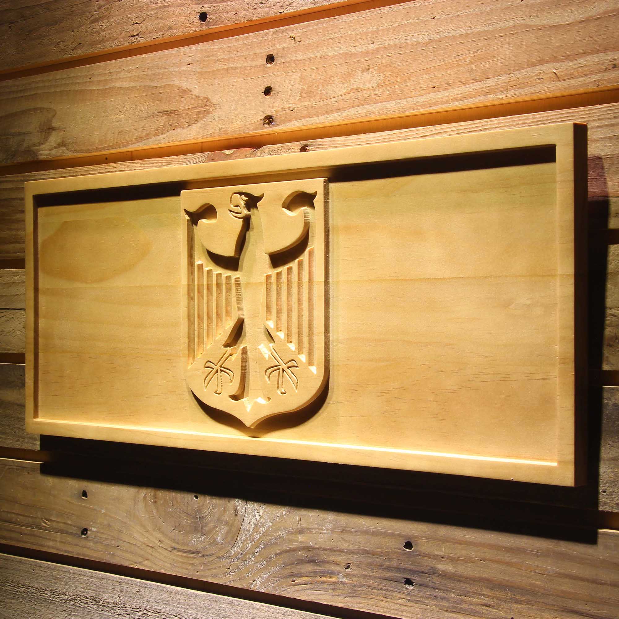 German Eagle 3D Wooden Engrave Sign