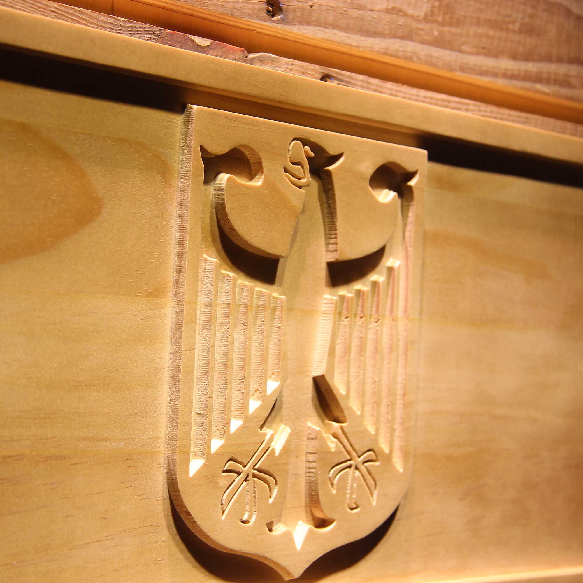 German Eagle 3D Wooden Engrave Sign