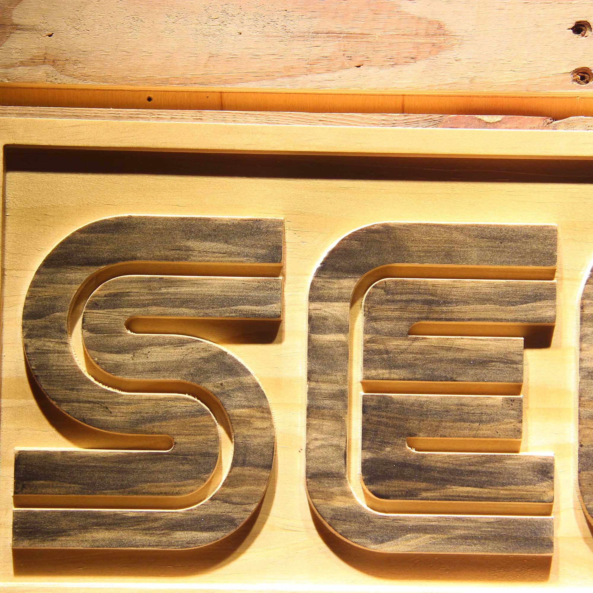 Sega Game 3D Wooden Engrave Sign