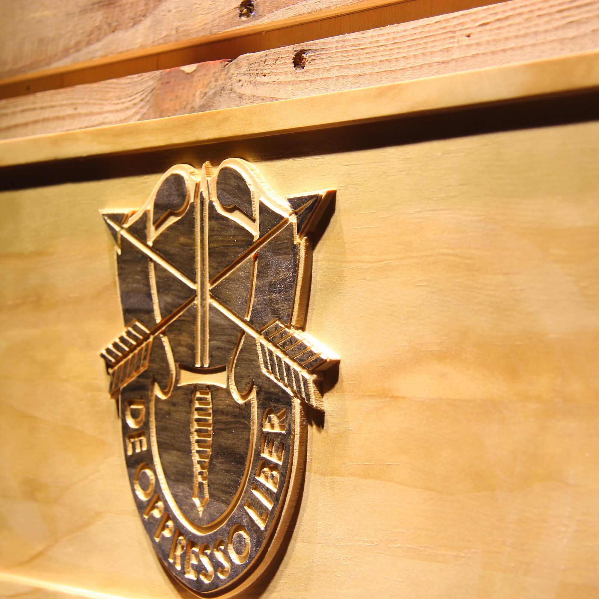 USASFC US Army Special Forces 3D Wooden Engrave Sign